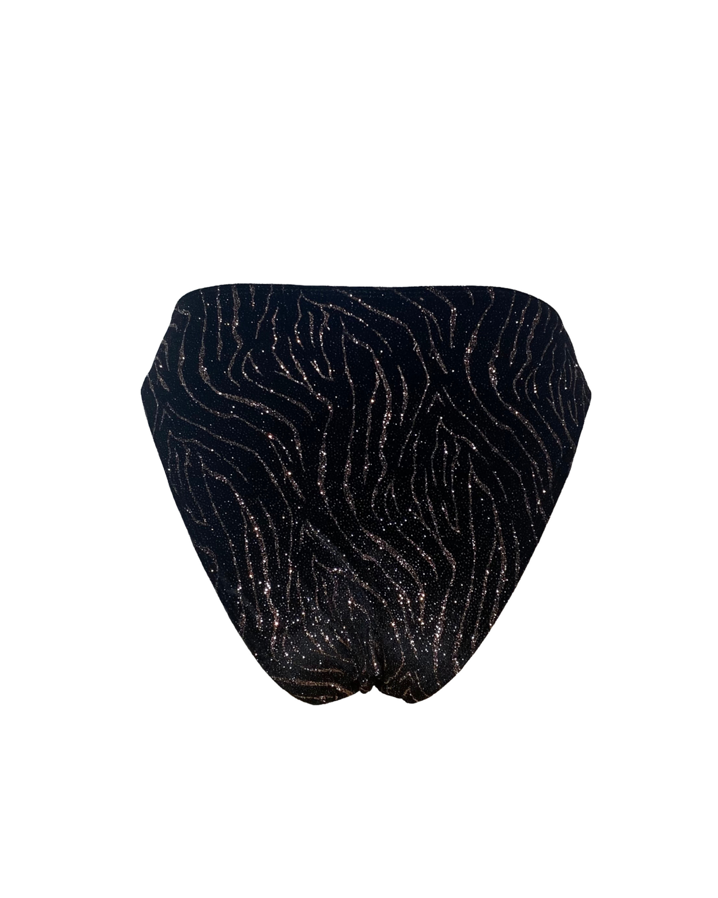 Black bikini bottom with golden ring