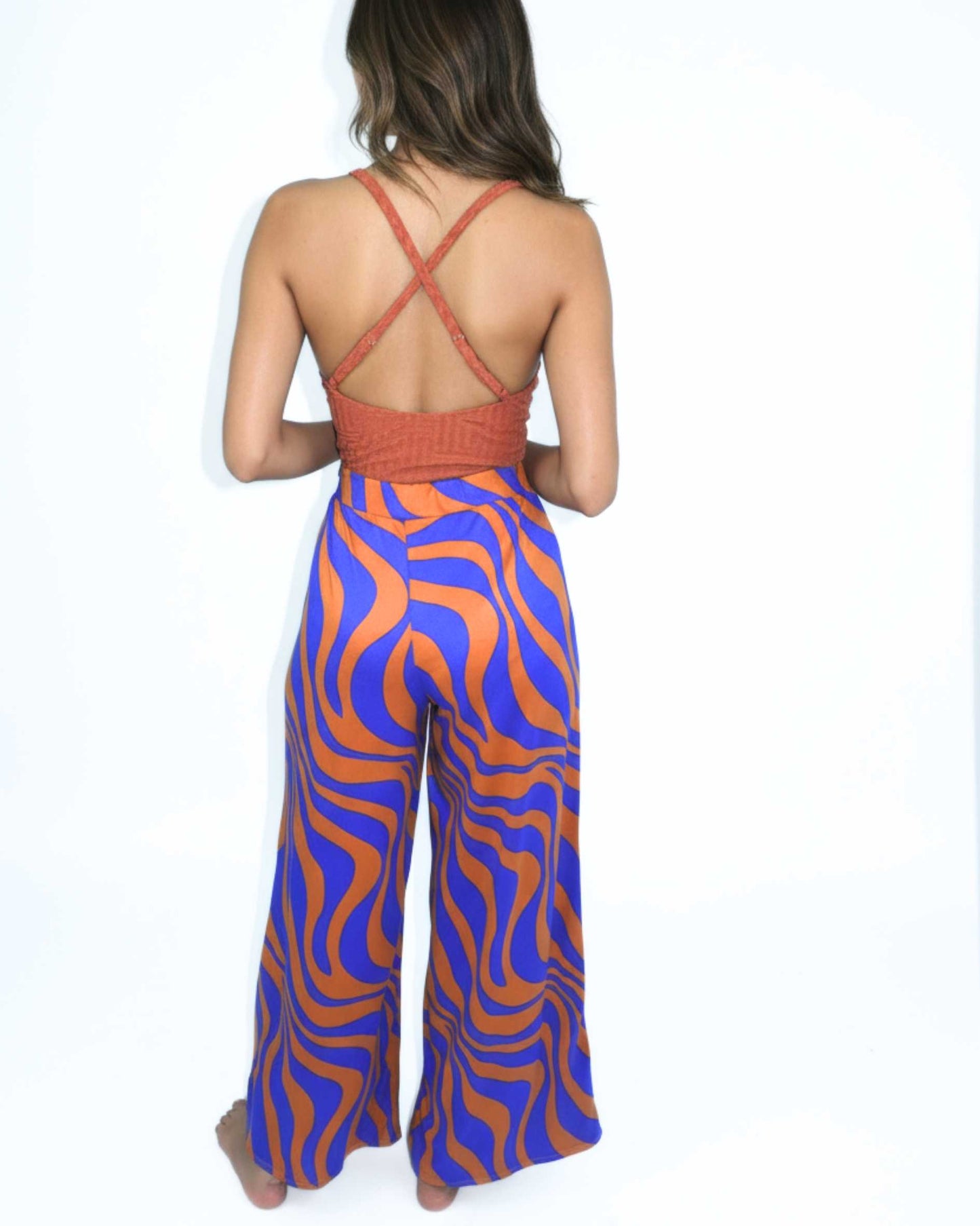 Luz - Flare Pants in Sunset Tide