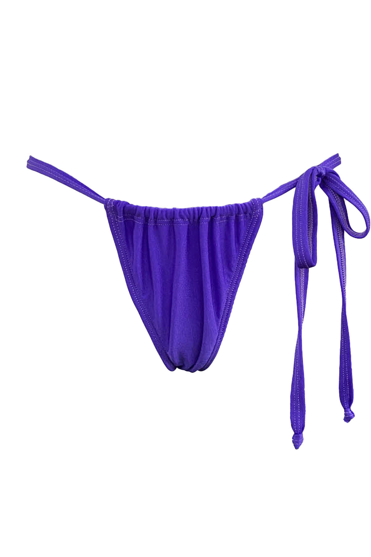 Cyn - Purple ruched string bikini bottom