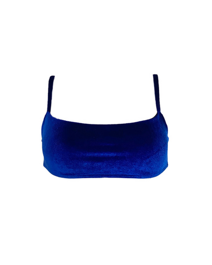 Dudu - Klein velvet bandeau style bikini top