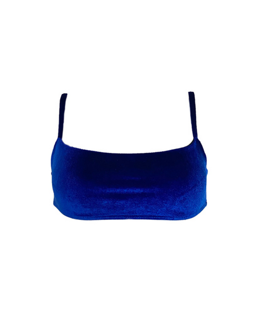 Dudu - Klein velvet bandeau style bikini top