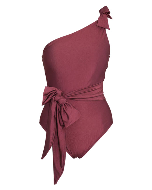 Sunset Asymmetrical One Piece Ruby Red