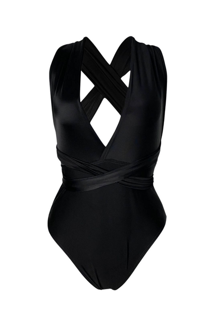 Loren - Black convertible one-piece swimsuit