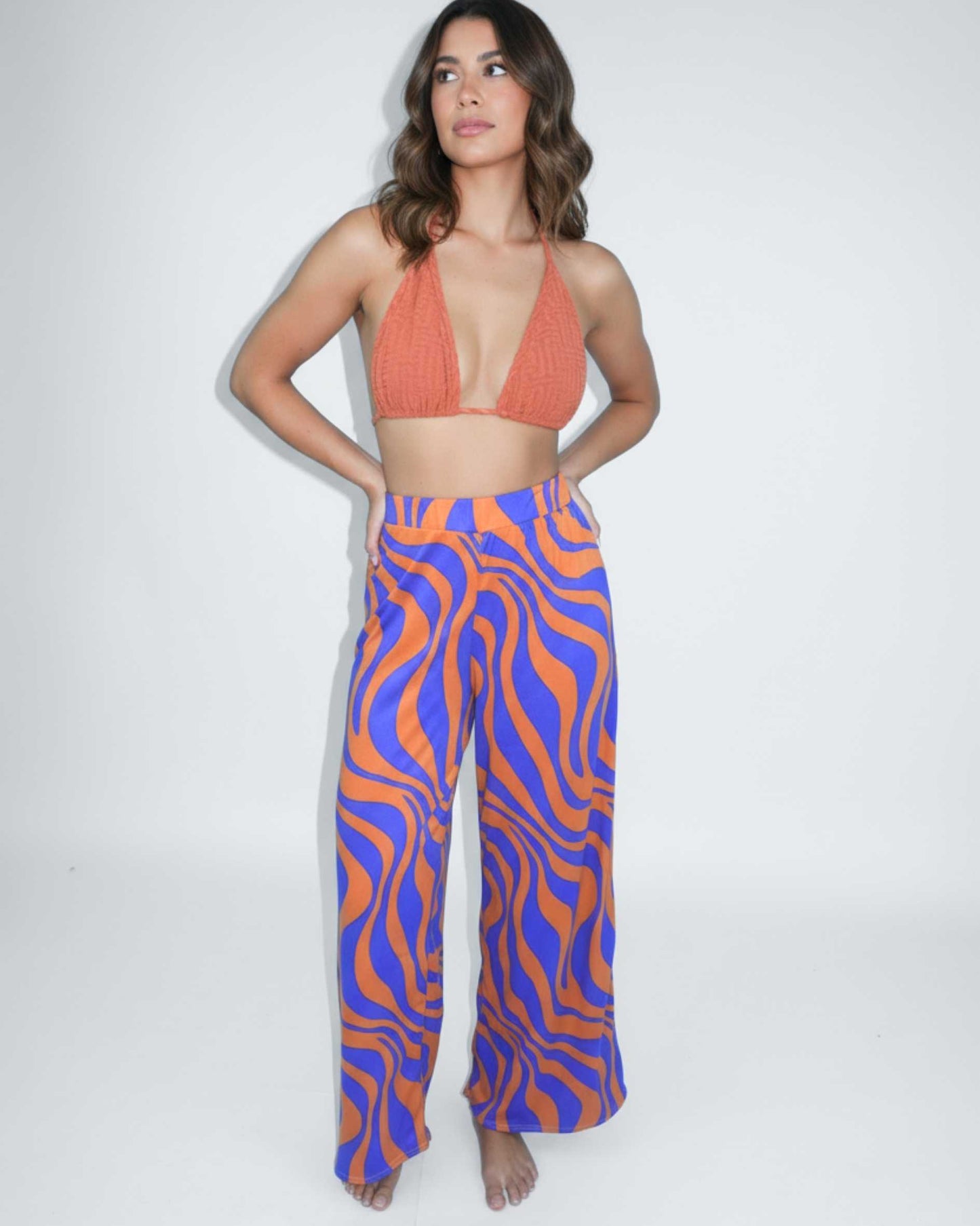 Luz - Flare Pants in Sunset Tide