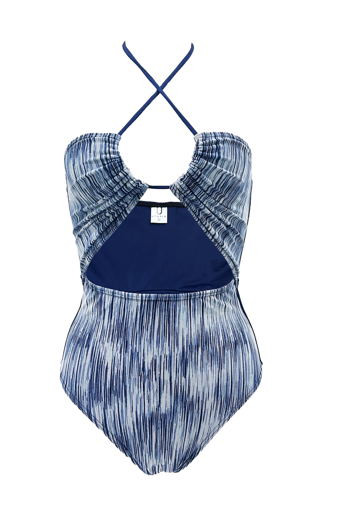 Madison - Ocean blue cut-out one-piece swimsuit