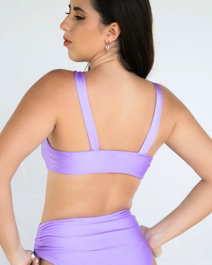 Coast - Top de bikini lila con soporte y copa