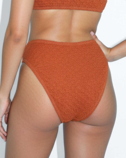 Horizon - Braguita de bikini con aros laterales color terracota