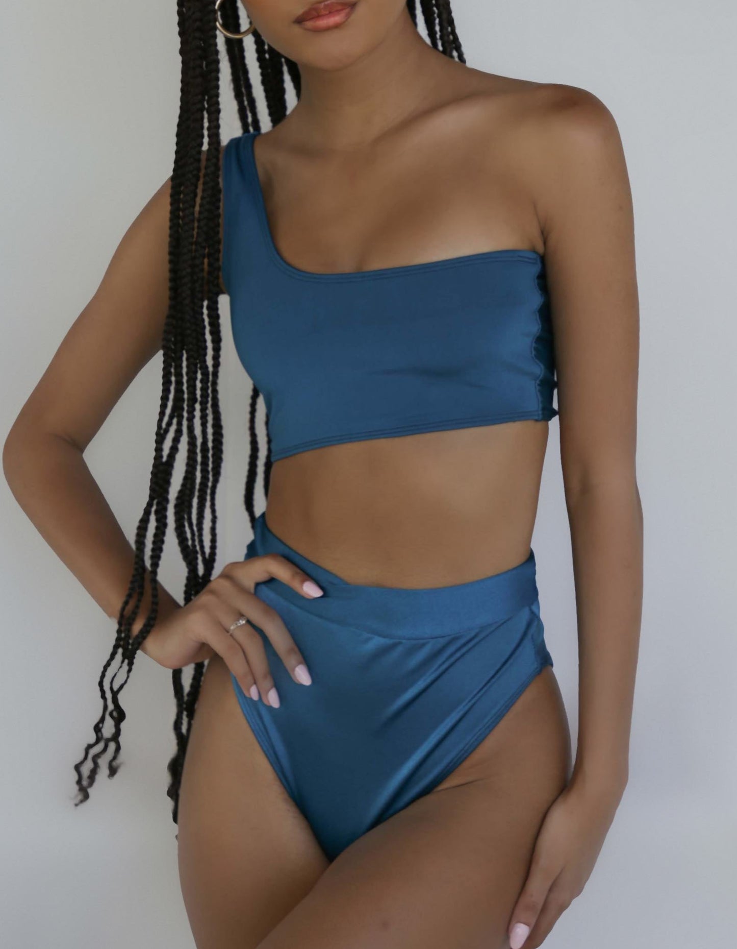 Gloria - Teal high waist bikini bottom