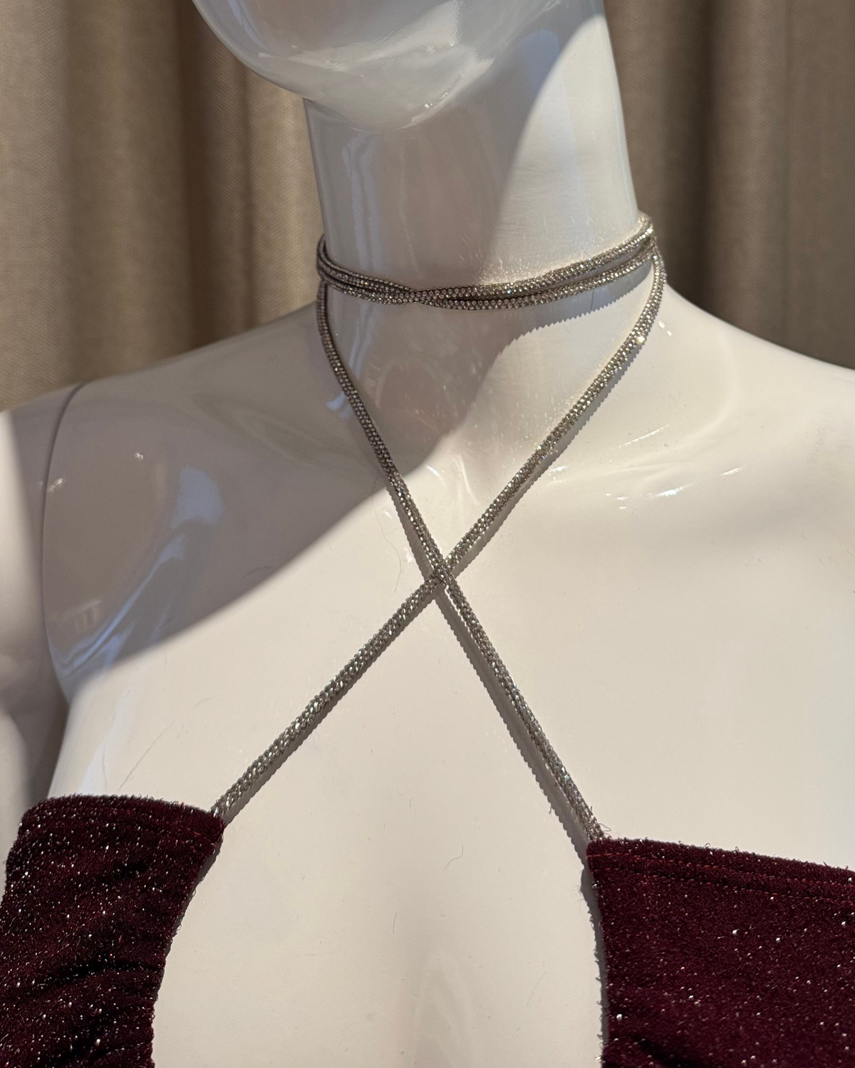 Burgundy Afterglow Midi Dress