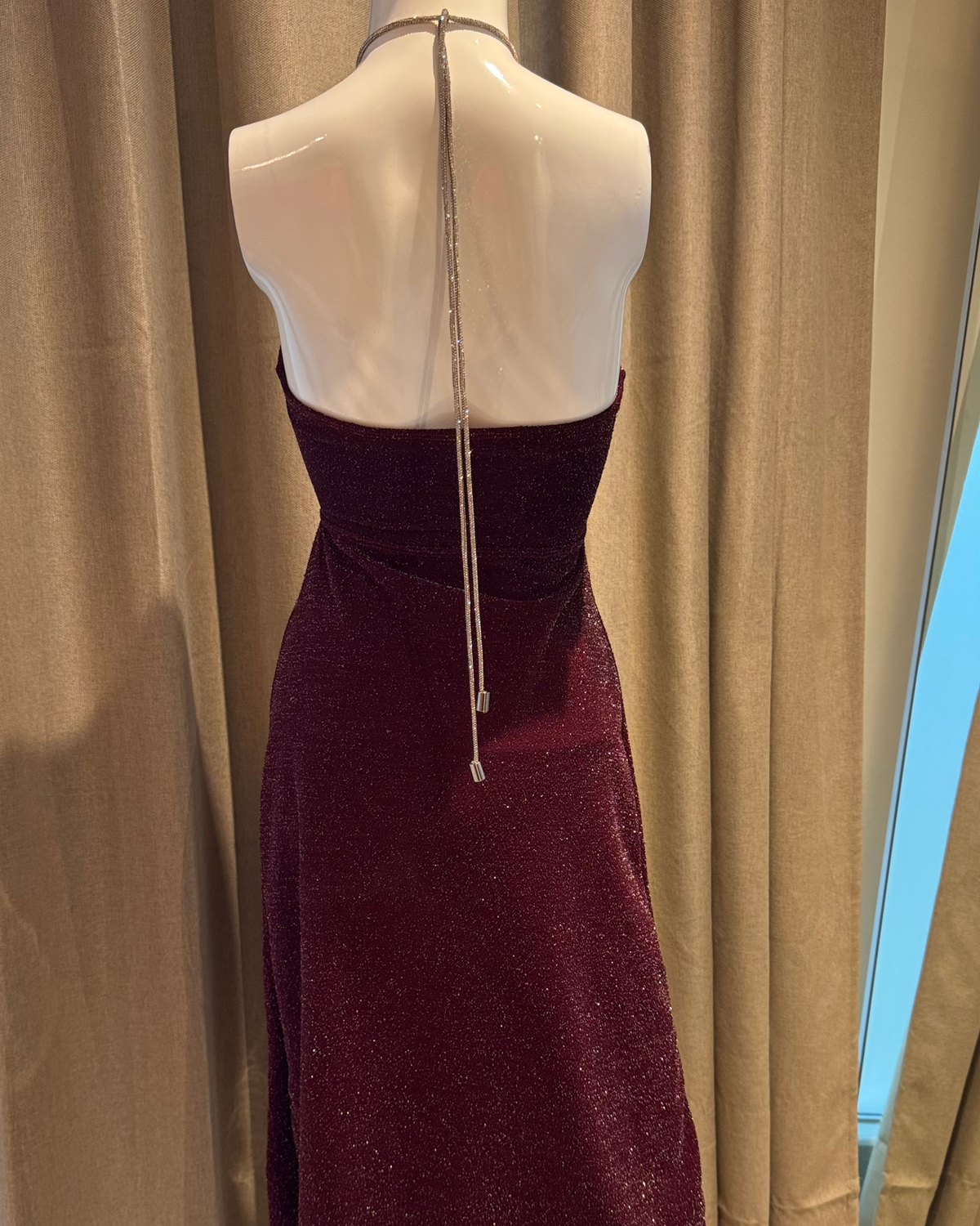Burgundy Afterglow Midi Dress