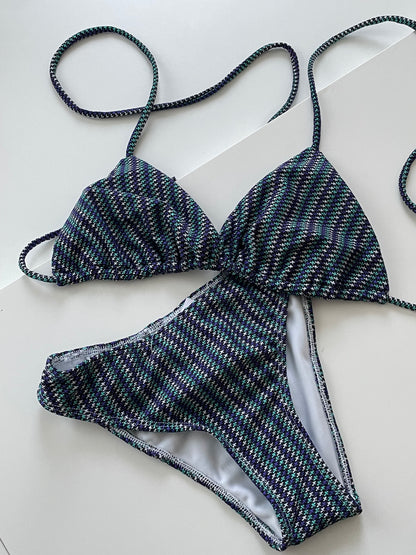 Ynes - Azure Triangle Bikini Top