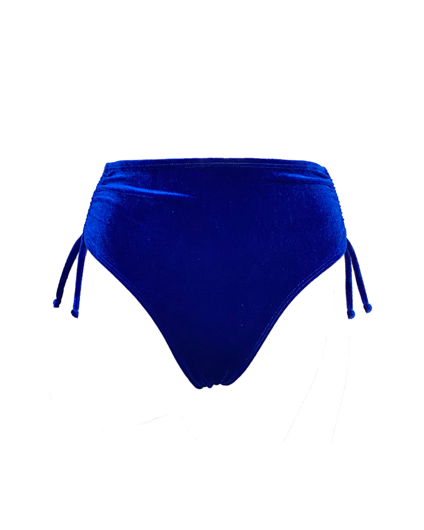  Blue Velvet high waist swimsuit bottoms with adjustable side strings