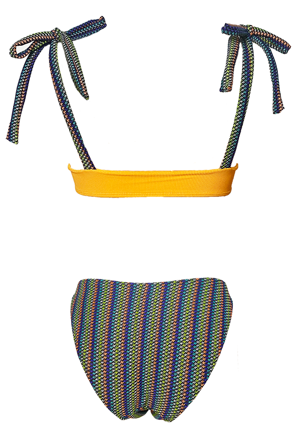 Apricot - Vibrant Orange Jazzy Bandeau Bikini Top