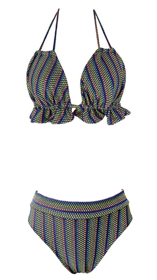 Ruched Triangle Bikini Top